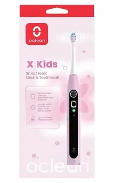 Rozbaleno - Oclean X Kids růžová / Dětský sonický zubní kartáček / 5 režimů / 72.000 kmitů / dotykový displej / rozbaleno (X Kids różowy.rozbaleno)