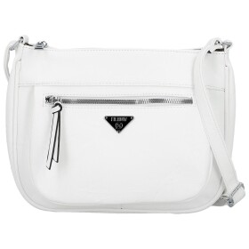 Trendy dámská koženková crossbody kabelka Betty, bílá