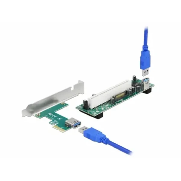 Delock Riser karta PCI Express x1 na PCI 32Bit / Riser karta / flexibilní kabel 60 cm (90065)