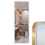 REA - Zrcadlo LED Classico 60x170cm Brush Gold HOM-07058