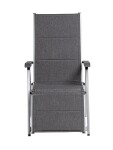 KETTLER BASIC PLUS PADDED relaxační, polohovací, hliníkové křeslo - stříbrná / antracit