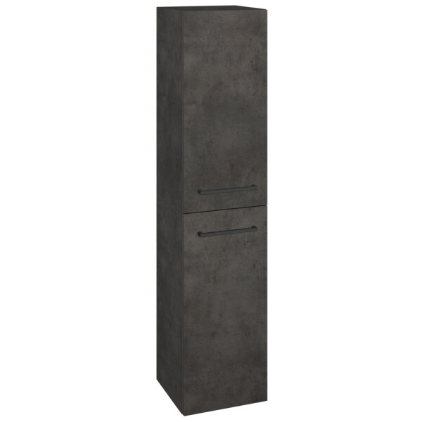 Dřevojas - Vysoká skříň s košem na prádlo DOS SVD2K 35 - D16 Beton tmavý / Úchytka T06 / D16 Beton tmavý / Pravé 210625HP