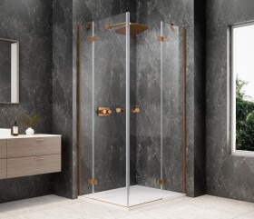 POLYSAN - GLOBE COPPER MATT obdélníkový sprchový kout 1100x900, rohový vstup, čiré sklo GB5190PG