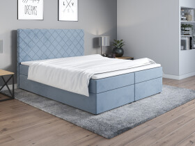 FRONTI Postel 2 180x200 s úložným prostorem - modrá - Jasmine 73