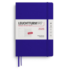Weekly Planner & Notebook 2026 Medium (A5) Ink