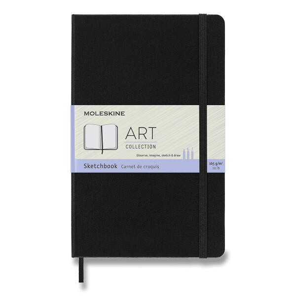 Skicář Moleskine - tvrdé desky, L - černý