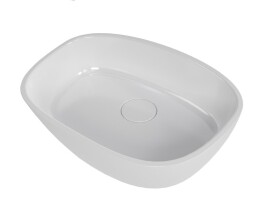 Umyvadlo na desku SAT Aula 50x36 cm bez otvoru pro baterii, bez přepadu SATAU5036 SATAU5036
