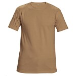 Triko TEESTA unisex béžové s krátkým rukávem 100% bavlna 3XL béžové