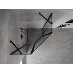 MEXEN/S - Mist sprchový kout pětiboký křídlový levá 100 x 100, černá okraj, černá 8A8-100-100-70-70-L