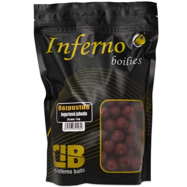 Carp Inferno Rozpustné Boilies Nutra Line Jogurtová Jahoda - 20mm 1kg,Carp Inferno Rozpustné Boilies Nutra Line Jogurtová Jahoda - 20mm 1kg