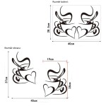 Samolepka Šálky kávy pro zamilované