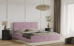 FRONTI Postel TIVOLI 160x200 růžová s úložným prostorem