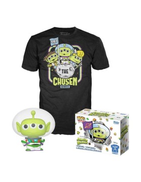 Funko POP &amp; Tee: Pixar- Alien As Buzz GITD (svítící ve tmě) - velikost XL