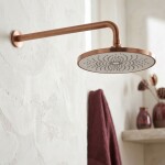 REA - Kulatá dešťová sprcha JS-021BRG Brush Copper REA-P0620