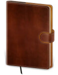 Diář 2026 denní B6 Flip - hnědo/hnědá