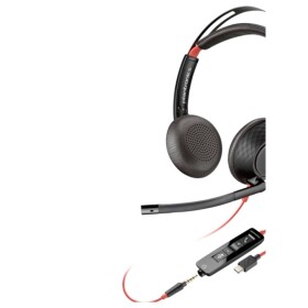 HP Poly Headset Blackwire C5220 Stereo USB- Sluchátka On Ear 8X231AA, stereo, černá, Potlačení hluku