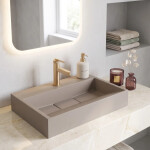 REA - Umyvadlo z litého mramoru GOYA TAUPE 60CM REA-U4413