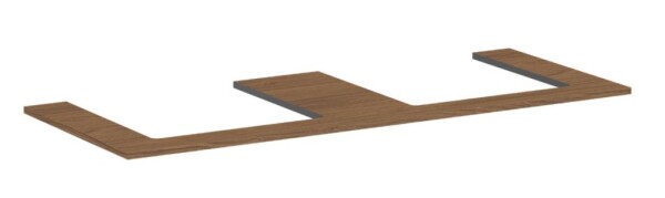 HANSGROHE - Xilesa E Deska pod umyvadlo, 138x55 cm, 2 výřezy, kašmírový dub 54274550