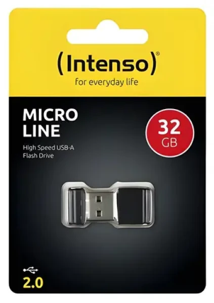 Intenso Micro Line 32GB černá / Flash disk / USB 2.0 / čtení 16,5 MB/s / zápis 6,5 MB/s (3500480)