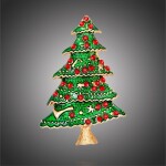 Vánoční brož se zirkony Christmas Tree 10 - vánoční stromeček, Zlatá
