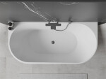MEXEN - OVAL volně stojící vana 180x80, bílá bez krytky přepadu a zátky 52671808000-SS