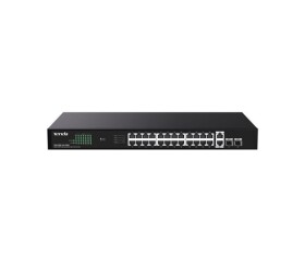 Tenda TEG1128P-24-410W (24xPoE 802.3af/at 10/100/1000Mbps, Uplink 2xRJ45 + 2xSFP) 370W EDF_1049025