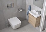 ALCADRAIN Sádromodul - předstěnový instalační systém bez tlačítka + WC JIKA PURE + SEDÁTKO DURAPLAST AM101/1120 X PU1