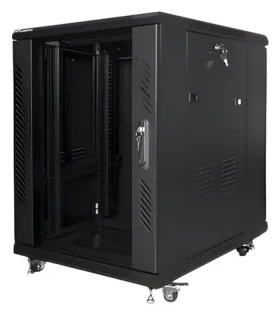 Lanberg 15U 19" černá / Stojanový rozvaděč / 600×800 mm / Flat pack / Volně stojící (FF01-6815-12B)