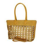 Moderní dámská kabelka na rameno Margita, žlutá