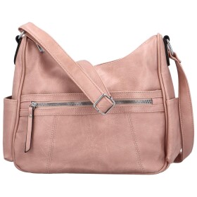 Stylová dámská koženková crossbody kabelka Rima, růžová