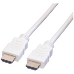 Value HDMI kabel Zástrčka HDMI-A, Zástrčka HDMI-A 3.00 m bílá 11.99.5703 4K UHD, stíněný HDMI kabel