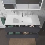 DURAVIT - L-Cube Umyvadlová skříňka 55x122x48 cm, 2 zásuvky, grafit mat LC624304949
