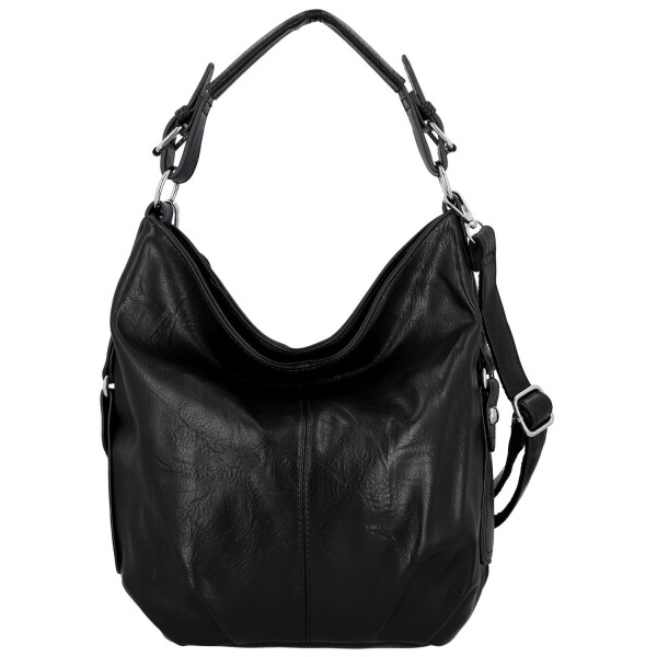 Stylová dámská koženková kabelka na rameno Tripa, černá