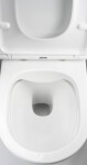 DEANTE - Kulatá bílá WC mísa, se sedátkem, bez okraje CGRD6ZPW