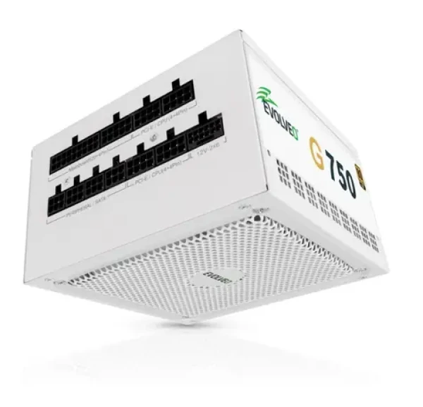 EVOLVEO G750 bílá / zdroj ATX 3.1 / 750W / 80 PLUS Gold / modulární (G750-WH)