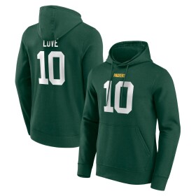 Fanatics Pánská mikina Green Bay Packers NFL Jordan Love #10 Player Hoodie Velikost: M