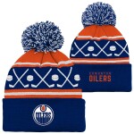 Outerstuff Dětská předškolní zimní čepice Edmonton Oilers NHL Face-Off Cuff Pom