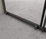 CERANO - Sprchový kout Varone LINE L/P - 6 mm - černá matná, transparentní sklo - 110x90x195 - posuvný CER-DY505B-90106