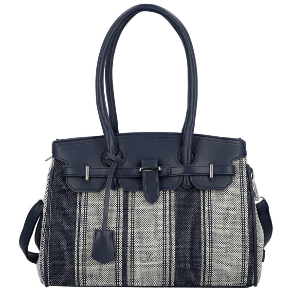 Stylová dámská koženková kabelka do ruky Irma, tmavě modrá