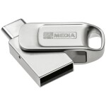 MyMEDIA My Dual USB 3.2 Gen 1 /USB C Drive 128GB USB flash disk 128 GB stříbrná 69271 USB 3.2 Gen 1 (USB 3.0), USB-C®