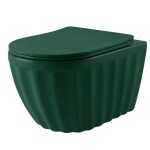 REA - Sada: Závěsná WC mísa + Umyvadlo na desku Duo Matcha Matt KPL-K3002