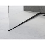 MEXEN - Line-B spádová lišta pro sklo 180 cm levá, černá 187004180L