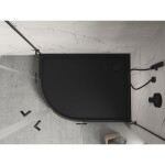 MEXEN - Flow+ Sprchová vanička čtvrtkruh asymetrická pravá 100 x 90, černá mat 46Q709010RH