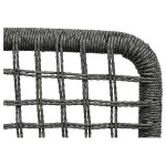 Balkónový set 1+2, stůl 60x60, židle umělý ratan barva antracit, kov antracit