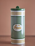Bloomingville Keramická dóza Stefano Pasta 2,2 l, zelená barva, keramika