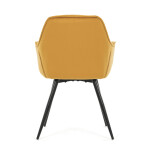 Jídelní židle, žlutá, sametová látka, DCH-421 YEL4