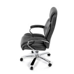 Kancelářské křeslo, houpací mechanismus, šedá ekokůže, KA-F1385 GREY