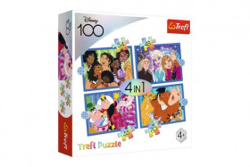 Puzzle Disney 100 let: Disneyho veselý svět 4v1