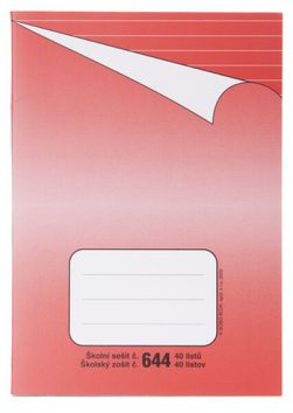 Školní sešit BOBO 644 bezdřevý