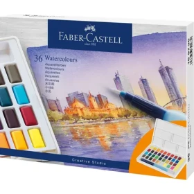 FABER-CASTELL Akvarelové barvy - plastová paleta 36 ks (169736)